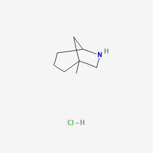 molecular formula C8H16ClN B13573988 1-Methyl-6-azabicyclo[3.2.1]octane hydrochloride 