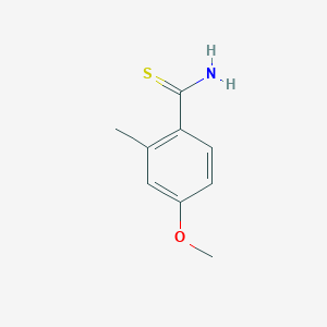 molecular formula C9H11NOS B13573989 4-Methoxy-2-methylbenzothioamide 