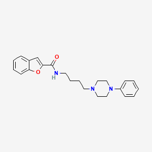 molecular formula C23H27N3O2 B13574016 N-[4-(4-phenylpiperazin-1-yl)butyl]-1-benzofuran-2-carboxamide 