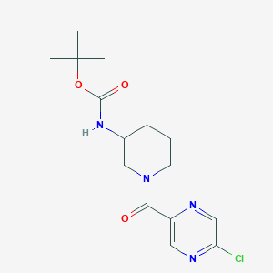 molecular formula C15H21ClN4O3 B13574025 tert-butylN-[1-(5-chloropyrazine-2-carbonyl)piperidin-3-yl]carbamate 