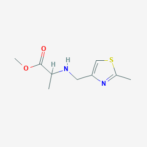 molecular formula C9H14N2O2S B13574054 Methyl ((2-methylthiazol-4-yl)methyl)alaninate 