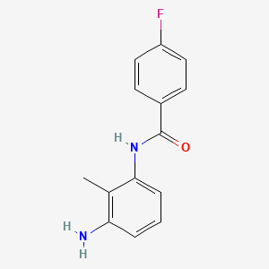 molecular formula C14H13FN2O B1357411 N-(3-Amino-2-methylphenyl)-4-fluorobenzamide CAS No. 926213-20-9