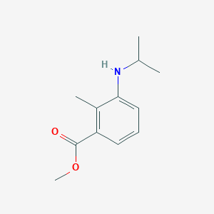 molecular formula C12H17NO2 B13574168 Methyl 3-(isopropylamino)-2-methylbenzoate 