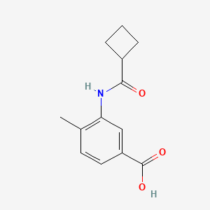 molecular formula C13H15NO3 B1357420 3-[(Cyclobutylcarbonyl)amino]-4-methylbenzoic acid CAS No. 915921-04-9
