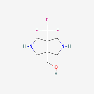 molecular formula C8H13F3N2O B13574210 [6a-(Trifluoromethyl)-octahydropyrrolo[3,4-c]pyrrol-3a-yl]methanol 