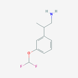molecular formula C10H13F2NO B13574215 2-(3-(Difluoromethoxy)phenyl)propan-1-amine CAS No. 1096790-47-4