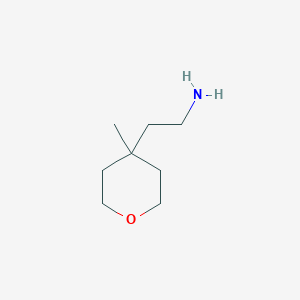 molecular formula C8H17NO B13574229 2H-Pyran-4-ethanamine, tetrahydro-4-methyl- CAS No. 933752-94-4