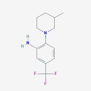 molecular formula C13H17F3N2 B1357423 2-(3-Methyl-1-piperidinyl)-5-(trifluoromethyl)-phenylamine CAS No. 926208-73-3