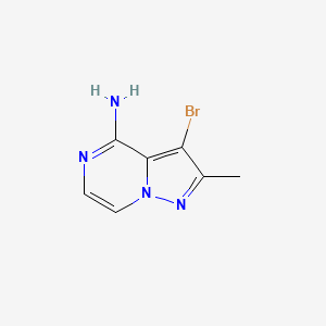 molecular formula C7H7BrN4 B13574237 3-Bromo-2-methylpyrazolo[1,5-a]pyrazin-4-amine 