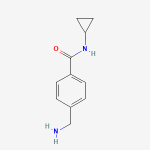 molecular formula C11H14N2O B1357424 4-(氨甲基)-N-环丙基苯甲酰胺 CAS No. 789489-39-0