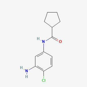 molecular formula C12H15ClN2O B1357426 N-(3-Amino-4-chlorophenyl)cyclopentanecarboxamide CAS No. 926212-14-8