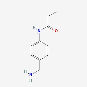 molecular formula C10H14N2O B1357427 N-[4-(aminomethyl)phenyl]propanamide 