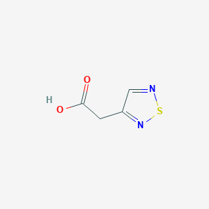 molecular formula C4H4N2O2S B13574328 2-(1,2,5-Thiadiazol-3-yl)aceticacid 