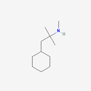 molecular formula C11H23N B13574359 Cyclohexaneethylamine, N,alpha,alpha-trimethyl- CAS No. 5368-87-6