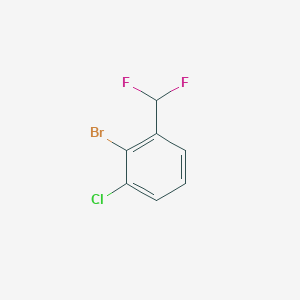 molecular formula C7H4BrClF2 B13574429 2-Bromo-1-chloro-3-(difluoromethyl)benzene 