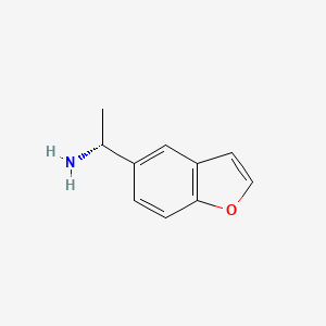molecular formula C10H11NO B13574431 (1r)-1-(1-Benzofuran-5-yl)ethan-1-amine 