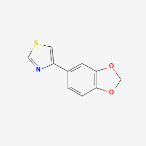 molecular formula C10H7NO2S B13574488 4-(1,3-Benzodioxol-5-yl)-1,3-thiazole 