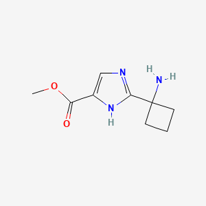 molecular formula C9H13N3O2 B13574496 Methyl 2-(1-aminocyclobutyl)-1h-imidazole-4-carboxylate 