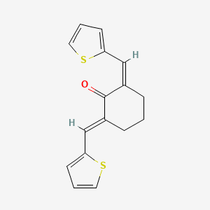 molecular formula C16H14OS2 B13574517 (2Z,6E)-2,6-bis(thiophen-2-ylmethylidene)cyclohexanone 