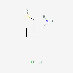 molecular formula C6H14ClNS B13574560 [1-(Aminomethyl)cyclobutyl]methanethiol hydrochloride 