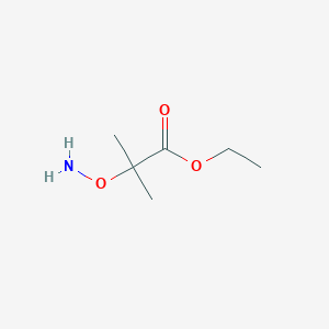 molecular formula C6H13NO3 B1357457 Ethyl 2-(aminooxy)-2-methylpropanoate CAS No. 5821-03-4