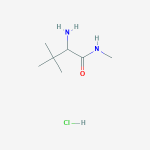 molecular formula C7H17ClN2O B13574603 2-amino-N,3,3-trimethylbutanamidehydrochloride 