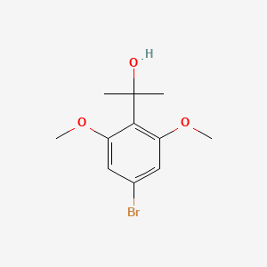 molecular formula C11H15BrO3 B13574617 2-(4-Bromo-2,6-dimethoxyphenyl)propan-2-ol 