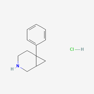 molecular formula C12H16ClN B13574630 6-Phenyl-3-azabicyclo[4.1.0]heptane hydrochloride CAS No. 1892727-91-1