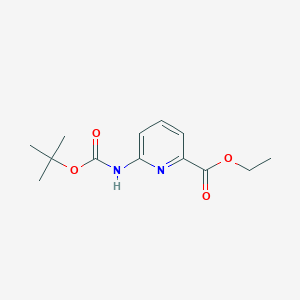 molecular formula C13H18N2O4 B1357464 Ethyl 6-((tert-butoxycarbonyl)amino)picolinate CAS No. 203321-86-2
