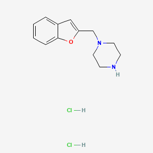 molecular formula C13H18Cl2N2O B13574645 1-[(1-Benzofuran-2-yl)methyl]piperazinedihydrochloride 