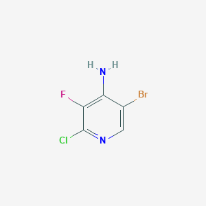 molecular formula C5H3BrClFN2 B13574656 5-Bromo-2-chloro-3-fluoropyridin-4-amine 