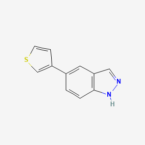molecular formula C11H8N2S B1357466 5-(Thiophen-3-yl)-1H-indazole CAS No. 885272-41-3