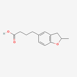 molecular formula C13H16O3 B13574664 4-(2-Methyl-2,3-dihydrobenzofuran-5-yl)butanoic acid 