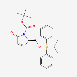 molecular formula C26H33NO4Si B13574690 tert-butyl (2R)-2-{[(tert-butyldiphenylsilyl)oxy]methyl}-5-oxo-2,5-dihydro-1H-pyrrole-1-carboxylate 