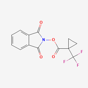 molecular formula C13H8F3NO4 B13574692 (1,3-dioxoisoindol-2-yl) 1-(trifluoromethyl)cyclopropane-1-carboxylate 