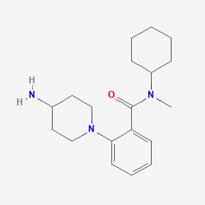 molecular formula C19H29N3O B13574710 2-(4-aminopiperidin-1-yl)-N-cyclohexyl-N-methylbenzamide 