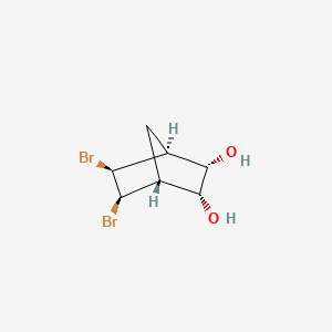 molecular formula C7H10Br2O2 B13574723 rac-(1R,2R,3S,4S,5S,6R)-5,6-dibromobicyclo[2.2.1]heptane-2,3-diol 