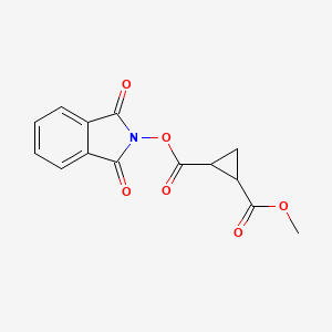 molecular formula C14H11NO6 B13574728 1-(1,3-Dioxoisoindolin-2-YL) 2-methyl cyclopropane-1,2-dicarboxylate 