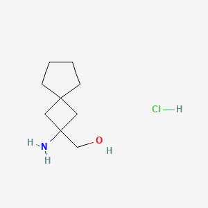 molecular formula C9H18ClNO B13574729 {2-Aminospiro[3.4]octan-2-yl}methanolhydrochloride 