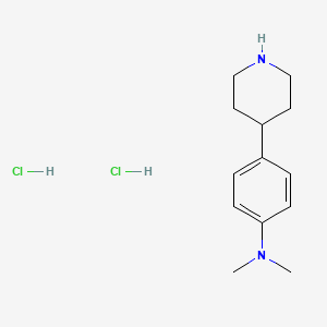 molecular formula C13H22Cl2N2 B1357475 N,N-dimethyl-4-(piperidin-4-yl)aniline dihydrochloride CAS No. 131416-78-9