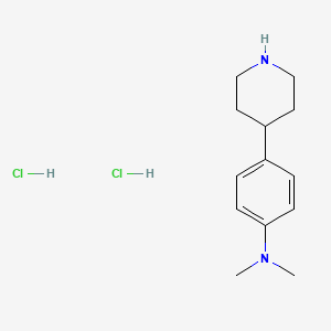 molecular formula C13H22Cl2N2 B1357475 N,N-Dimethyl-4-(4-piperidinyl)aniline dihydrochloride CAS No. 131416-78-9