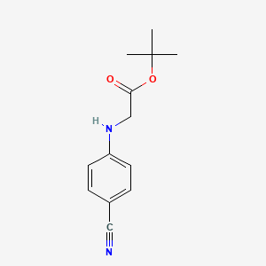 molecular formula C13H16N2O2 B13574764 Tert-butyl 2-[(4-cyanophenyl)amino]acetate 
