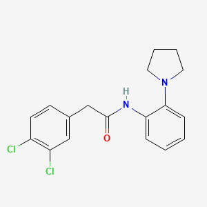 molecular formula C18H18Cl2N2O B13574791 2-(3,4-dichlorophenyl)-N-[2-(pyrrolidin-1-yl)phenyl]acetamide 