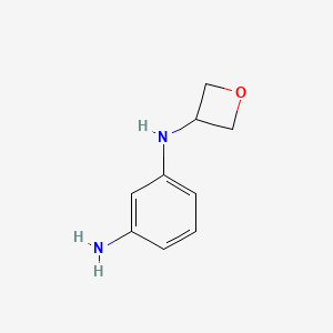 molecular formula C9H12N2O B13574800 N1-(oxetan-3-yl)benzene-1,3-diamine 