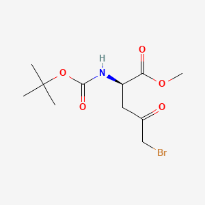 molecular formula C11H18BrNO5 B13574803 methyl(2R)-5-bromo-2-{[(tert-butoxy)carbonyl]amino}-4-oxopentanoate 