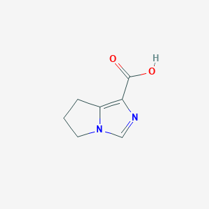 molecular formula C7H8N2O2 B13574811 5H,6H,7H-pyrrolo[1,2-c]imidazole-1-carboxylic acid 