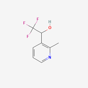 molecular formula C8H8F3NO B13574816 2,2,2-Trifluoro-1-(2-methylpyridin-3-yl)ethan-1-ol 