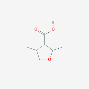 molecular formula C7H12O3 B13574817 2,4-Dimethyloxolane-3-carboxylicacid 