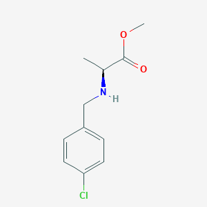 molecular formula C11H14ClNO2 B13574824 Methyl (4-chlorobenzyl)-l-alaninate 