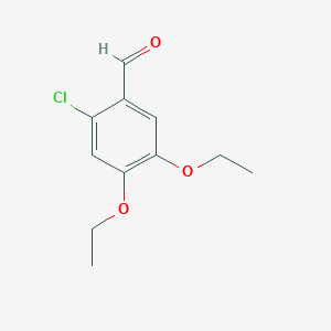 molecular formula C11H13ClO3 B1357486 2-氯-4,5-二乙氧基苯甲醛 CAS No. 832677-75-5